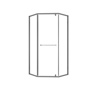 Душевой уголок KABRERA, 5-тиугольный, черный KB-90C5-SW-GB